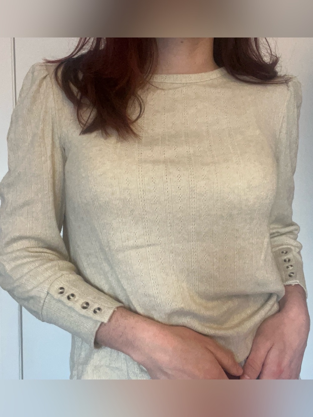 Cream Long Sleeve Sweater
